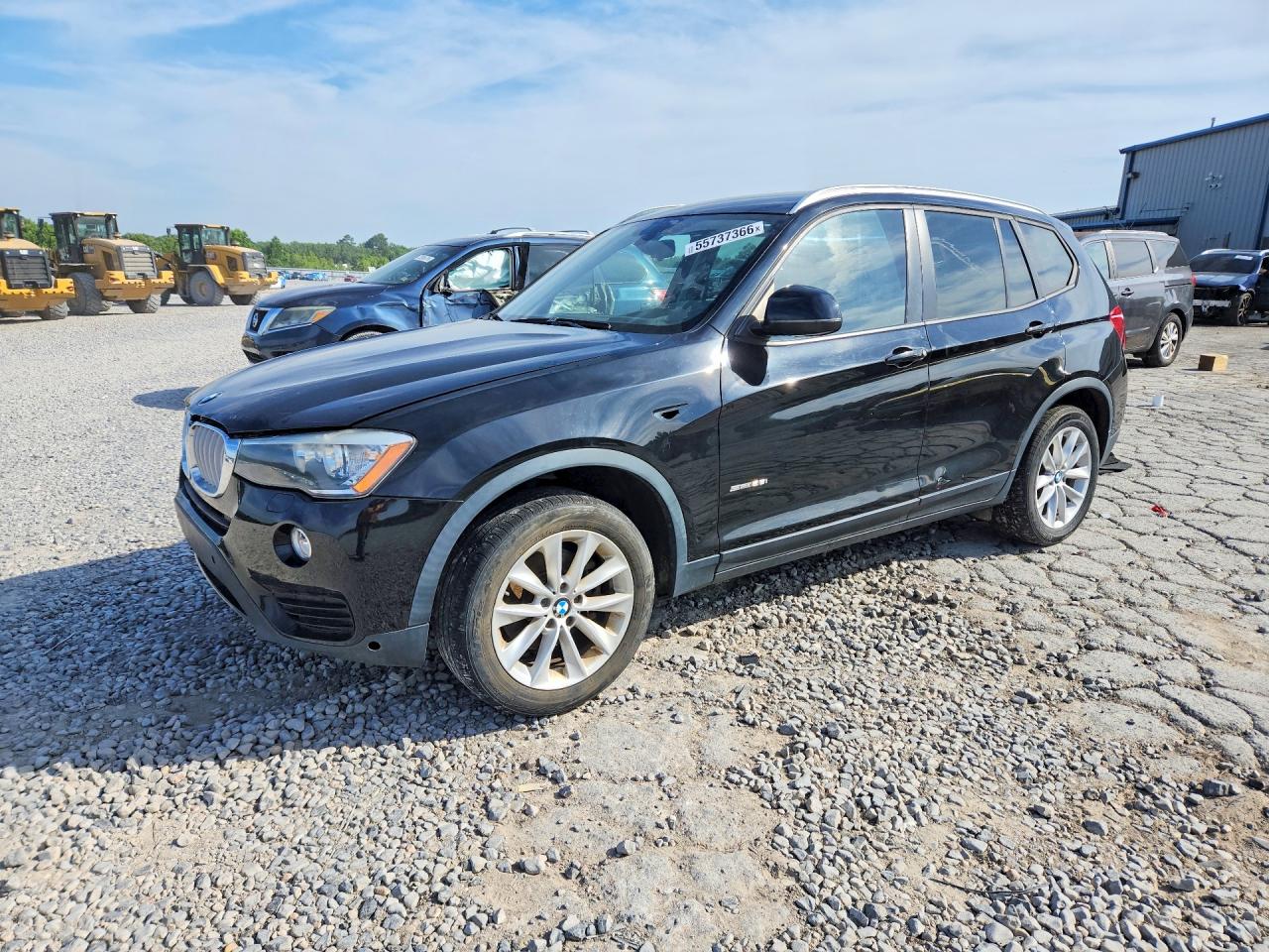 2015 Bmw X3 Sdrive28i Black vin: 5UXWZ7C58F0F75845