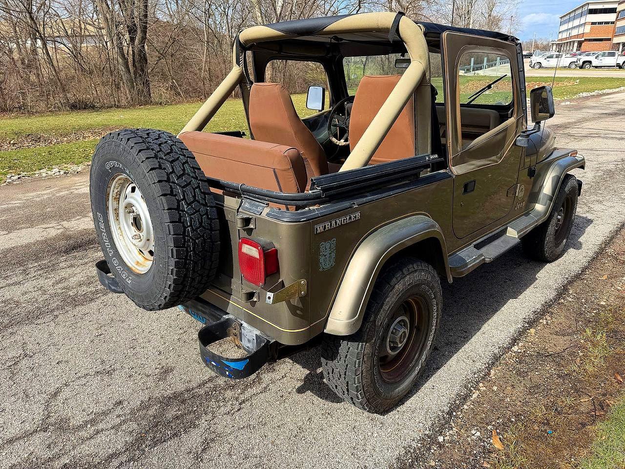 1989 Jeep Wrangler / Yj Sahara Green vin: 2J4FY49T3KJ115751