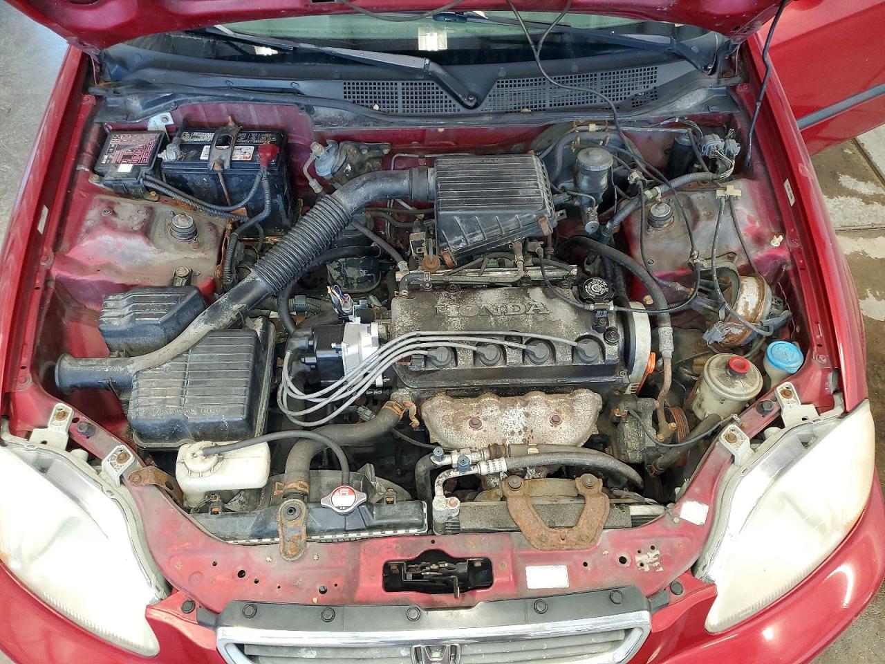 1998 Honda Civic Lx Red vin: 1HGEJ6672WL056332
