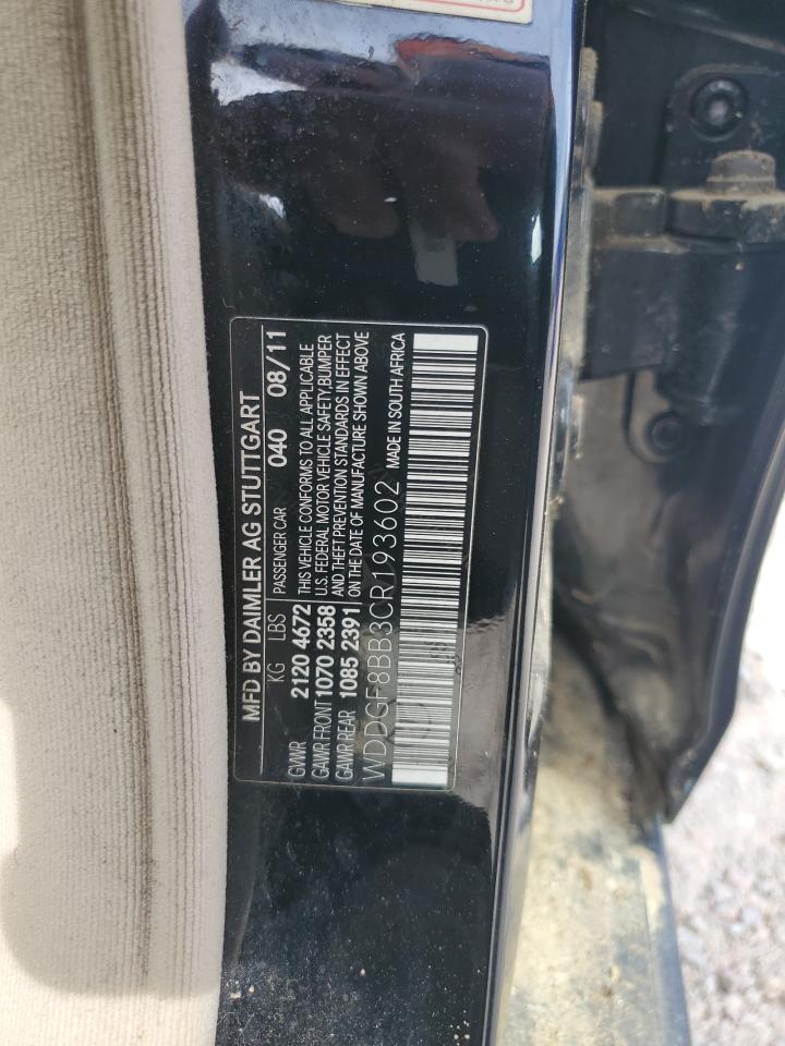 2012 Mercedes-benz C 300 4matic Black vin: WDDGF8BB3CR193602