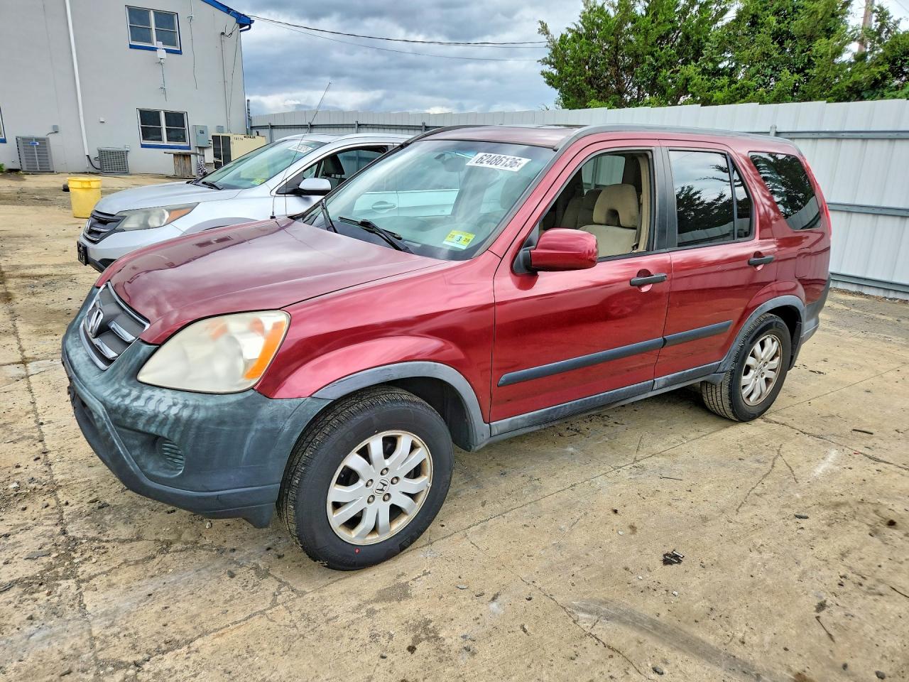 2006 Honda Cr-v Ex Burgundy vin: JHLRD78846C024455