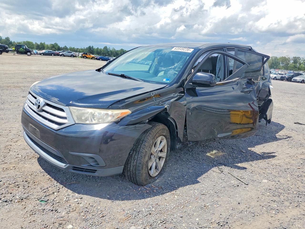 2013 Toyota Highlander Base Black vin: 5TDZA3EH4DS043358
