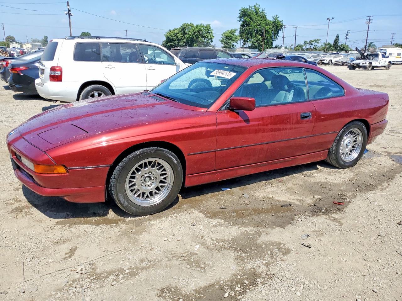 1991 Bmw 850 I Automatic Burgundy vin: WBAEG2310MCB72020