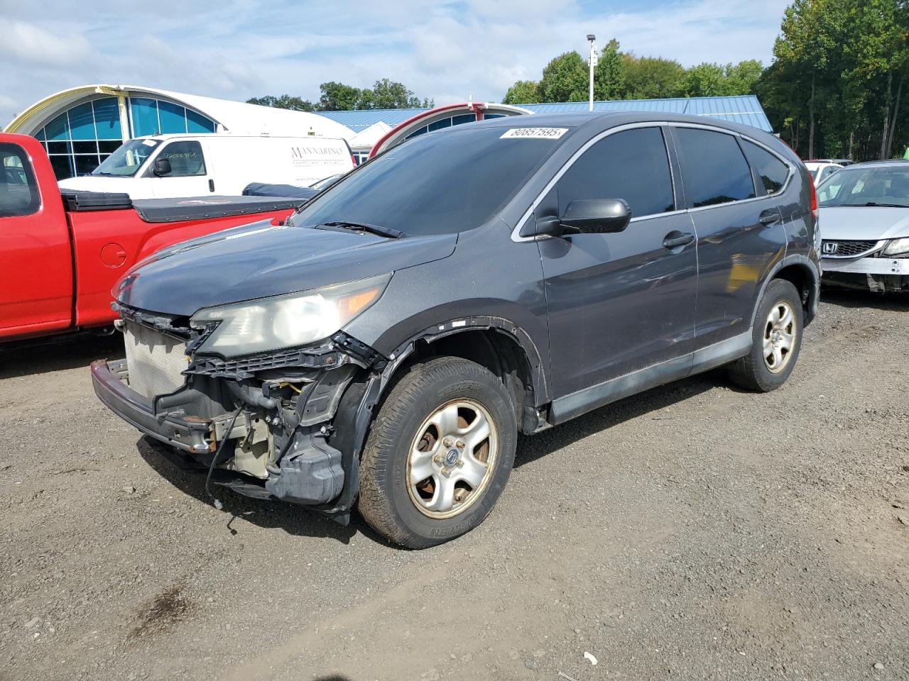 2012 Honda Cr-v Lx Gray vin: 2HKRM4H38CH620734