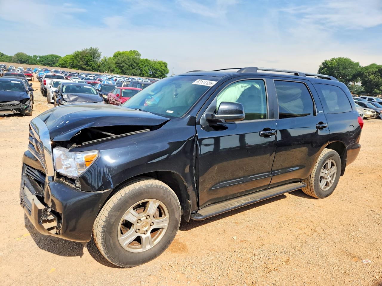 2008 Toyota Sequoia Sr5 Black vin: 5TDZY64A88S001959