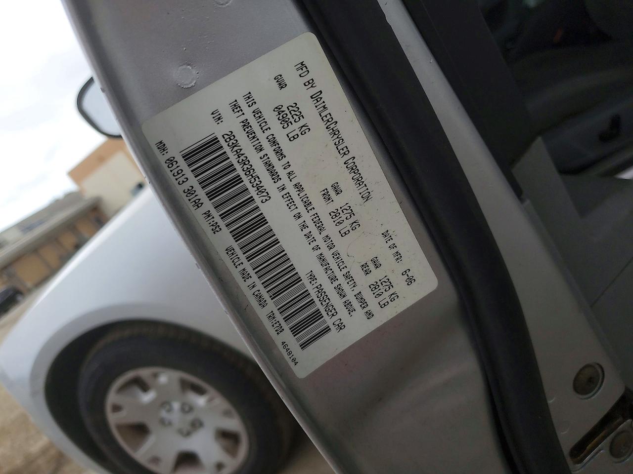 2006 Dodge Charger Se Gray vin: 2B3KA43R36H534073