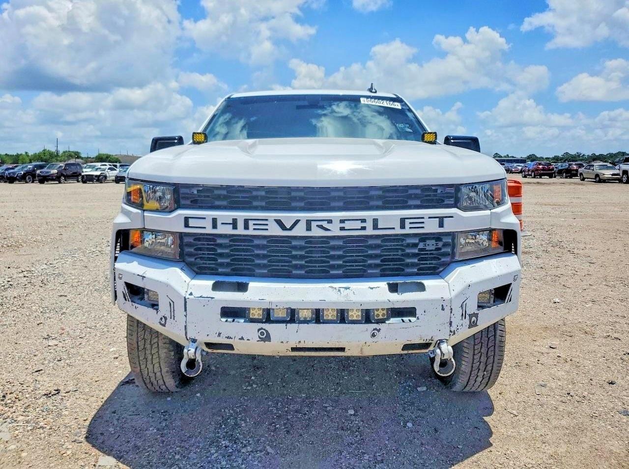 2021 Chevrolet Silverado K1500 Custom White vin: 3GCPYBEK1MG315288