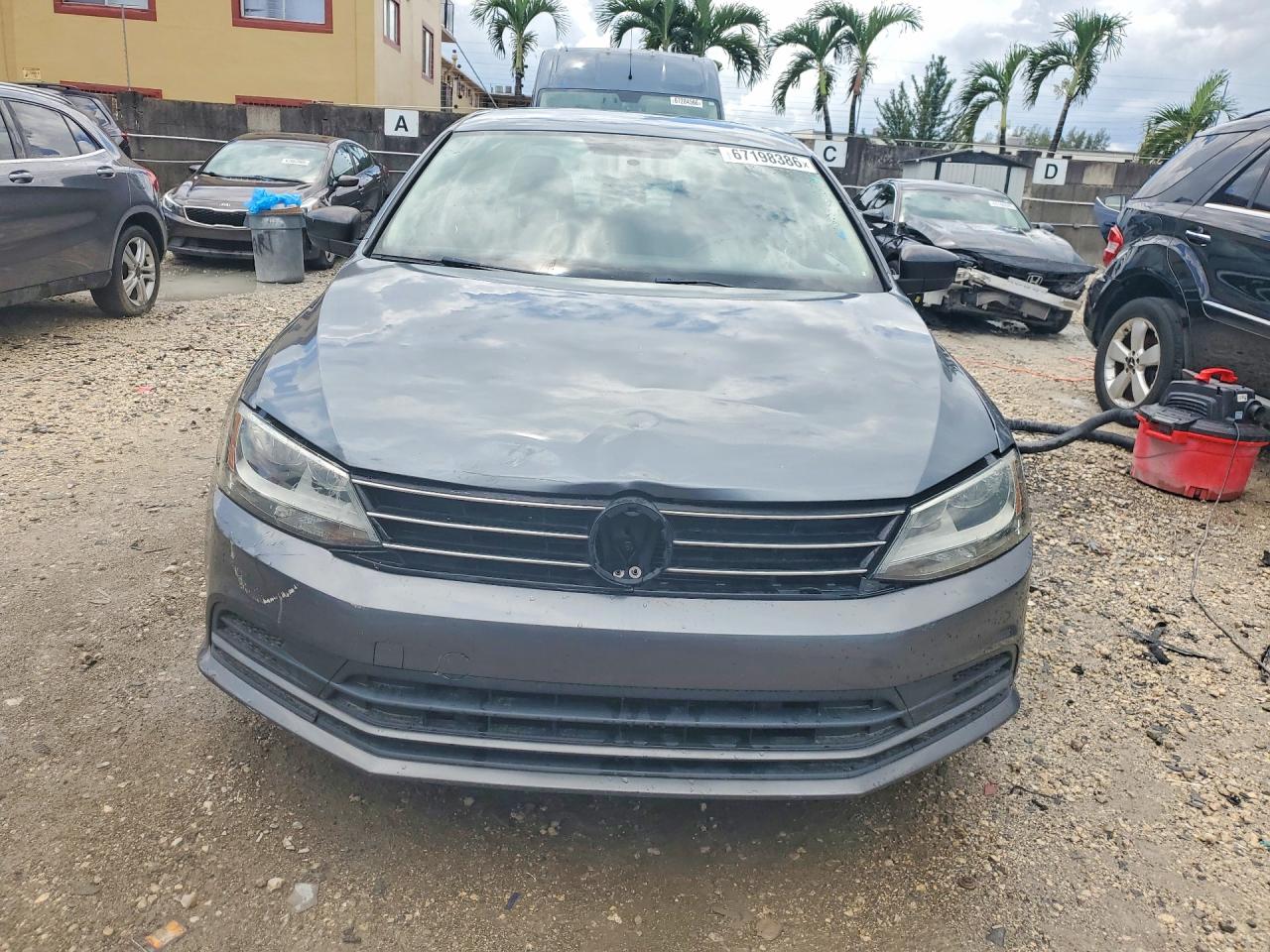 2015 Volkswagen Jetta Base Gray vin: 3VW2K7AJXFM213544