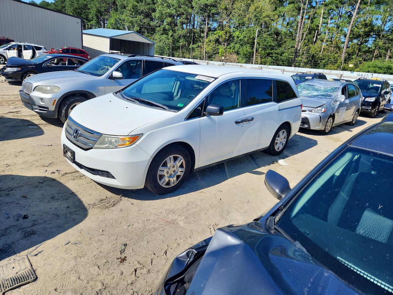 2013 Honda Odyssey Lx White vin: 5FNRL5H24DB071923