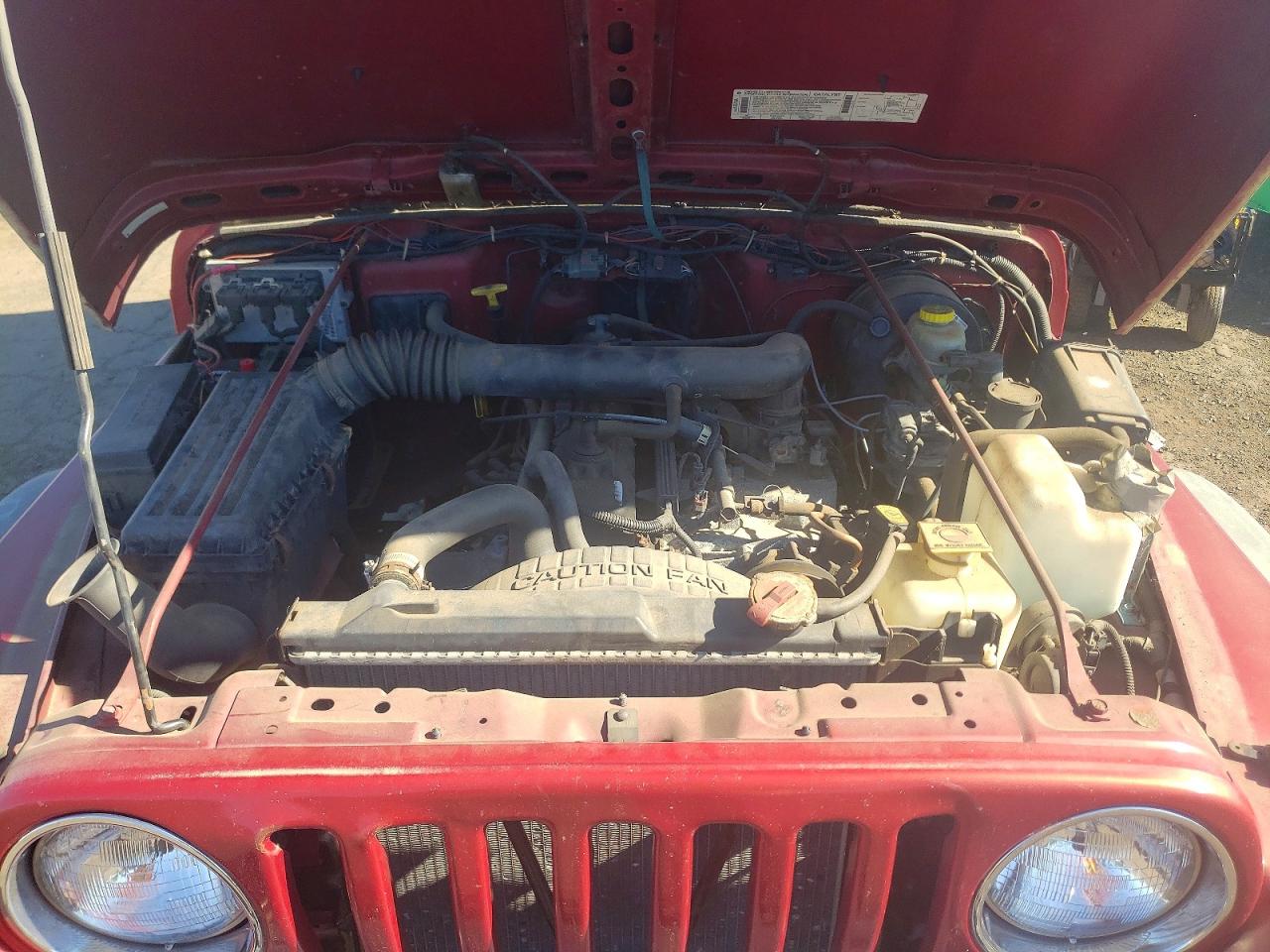 1999 Jeep Wrangler / Tj Sport Red vin: 1J4FY19SXXP412810