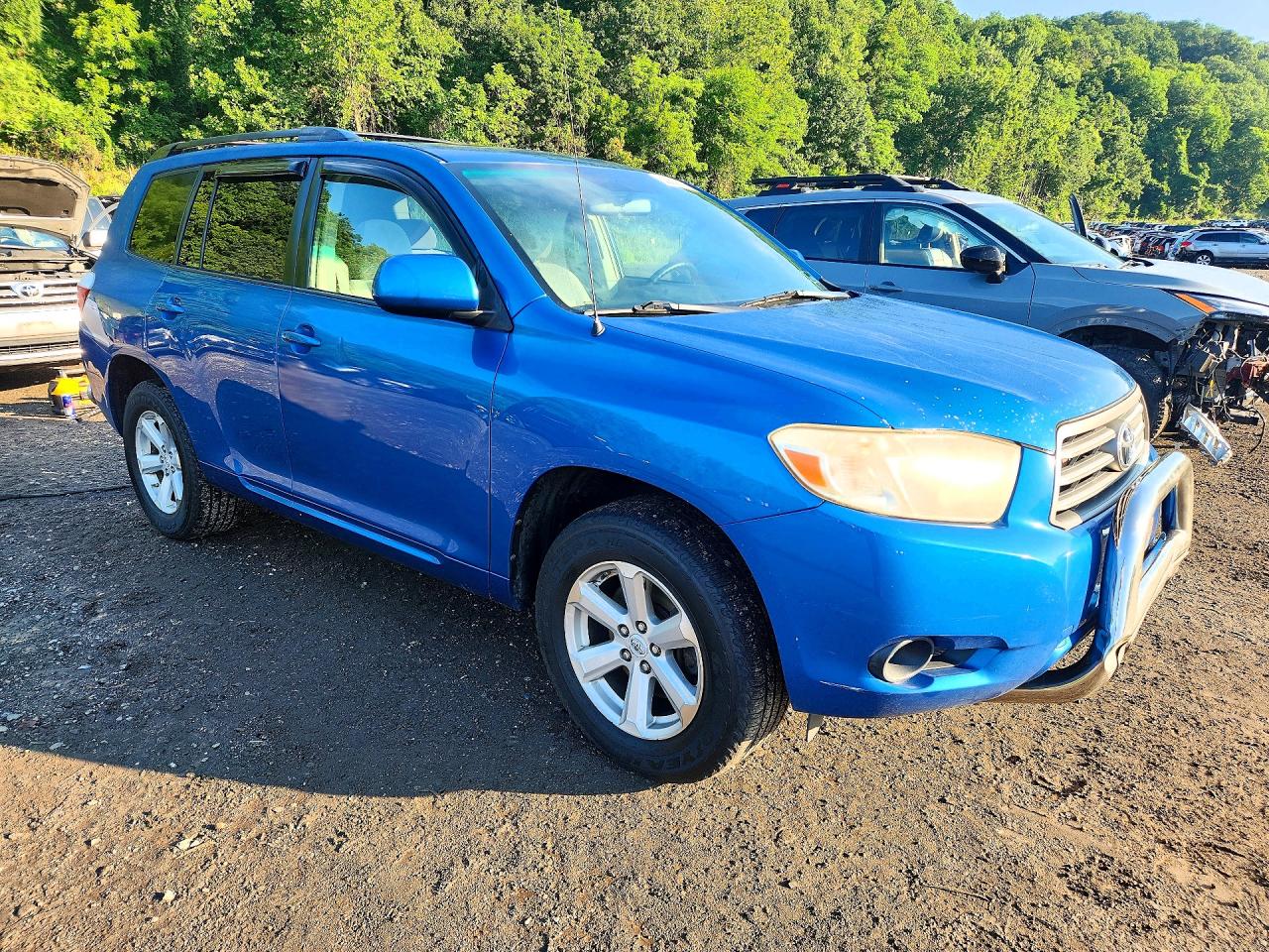 2008 Toyota Highlander Base Синий vin: JTEES41A282072957