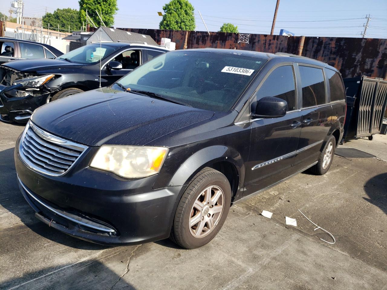 2012 Chrysler Town & Country Touring Black vin: 2C4RC1BG0CR293312