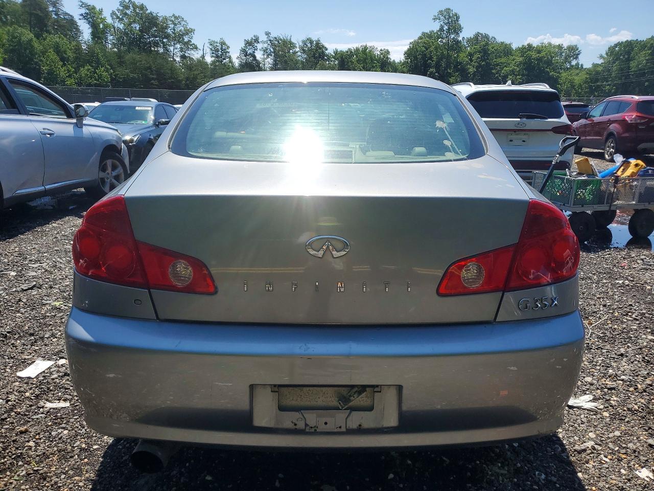 2006 Infiniti G35 X Silver vin: JNKCV51FX6M613483