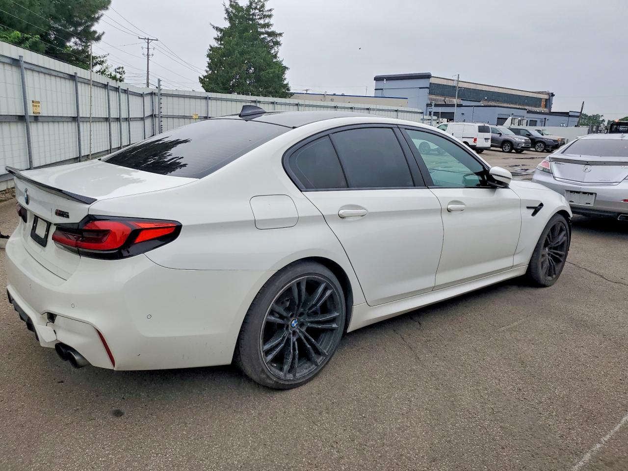 2019 Bmw M5 White vin: WBSJF0C5XKB284540