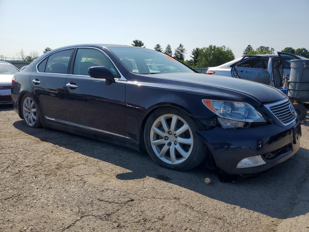 2009 Lexus Ls 460 Base Blue vin: JTHCL46F695002339