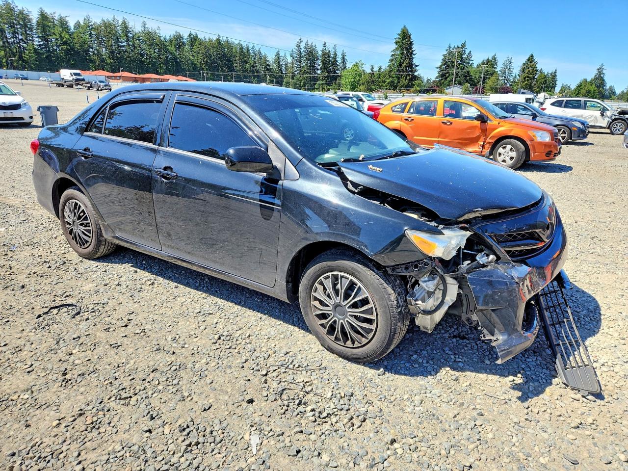 2013 Toyota Corolla L Black vin: 2T1BU4EE4DC027710