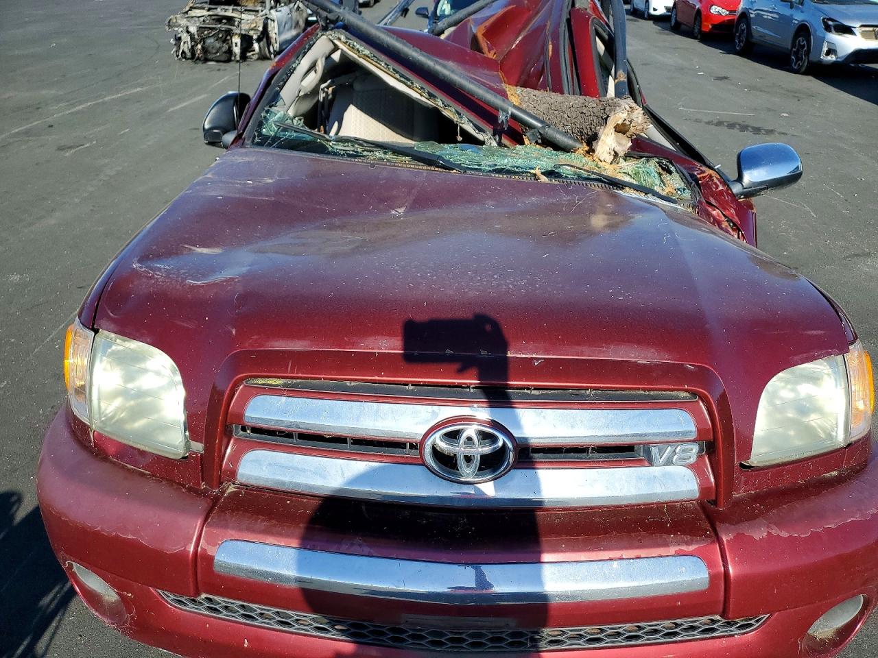 2003 Toyota Tundra Access Cab Sr5 Burgundy vin: 5TBRT34123S373280
