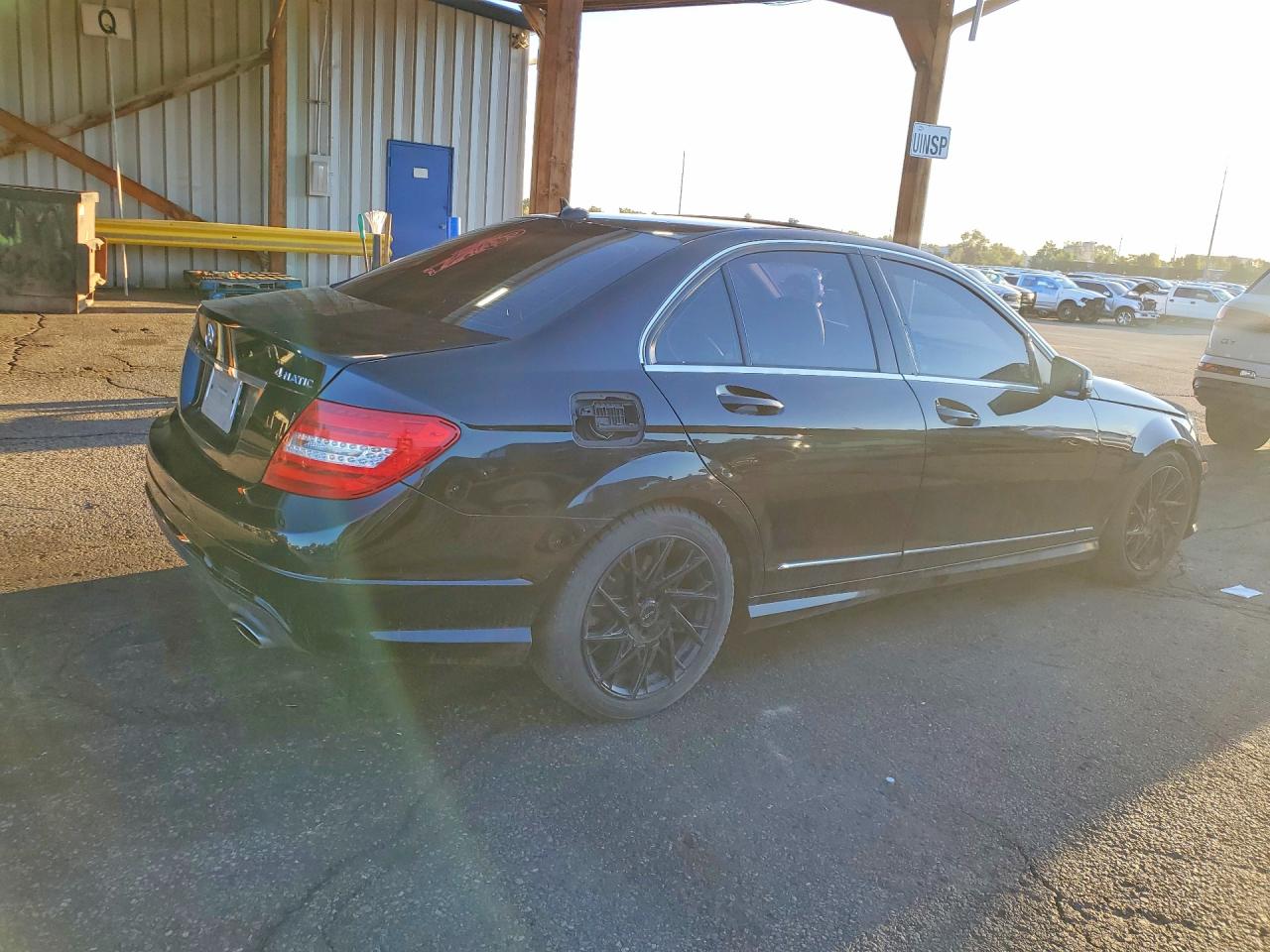 2012 Mercedes-benz C 300 4matic Black vin: WDDGF8BB9CR202027