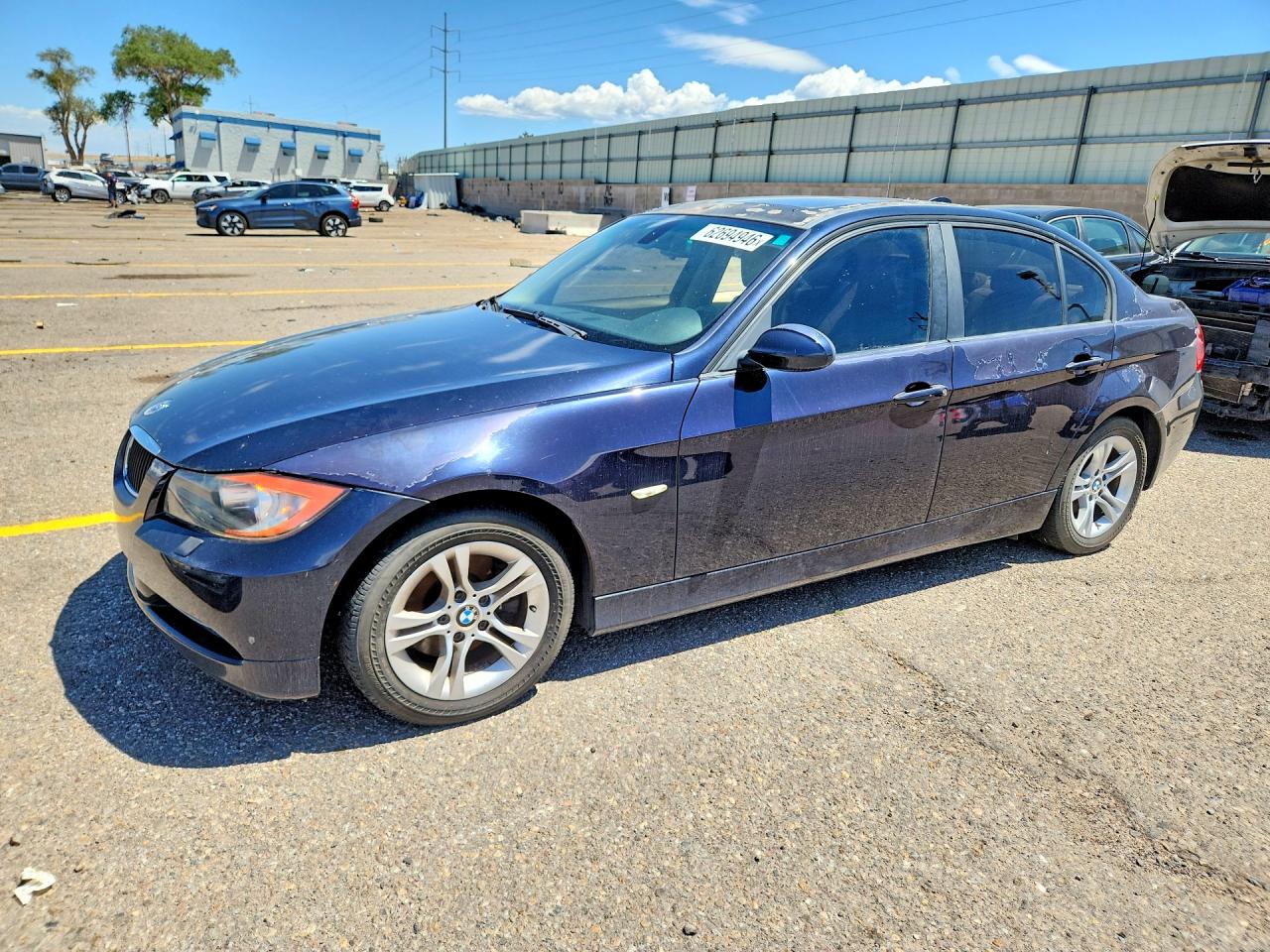 2008 Bmw 328 I Blue vin: WBAVA33538KX87714