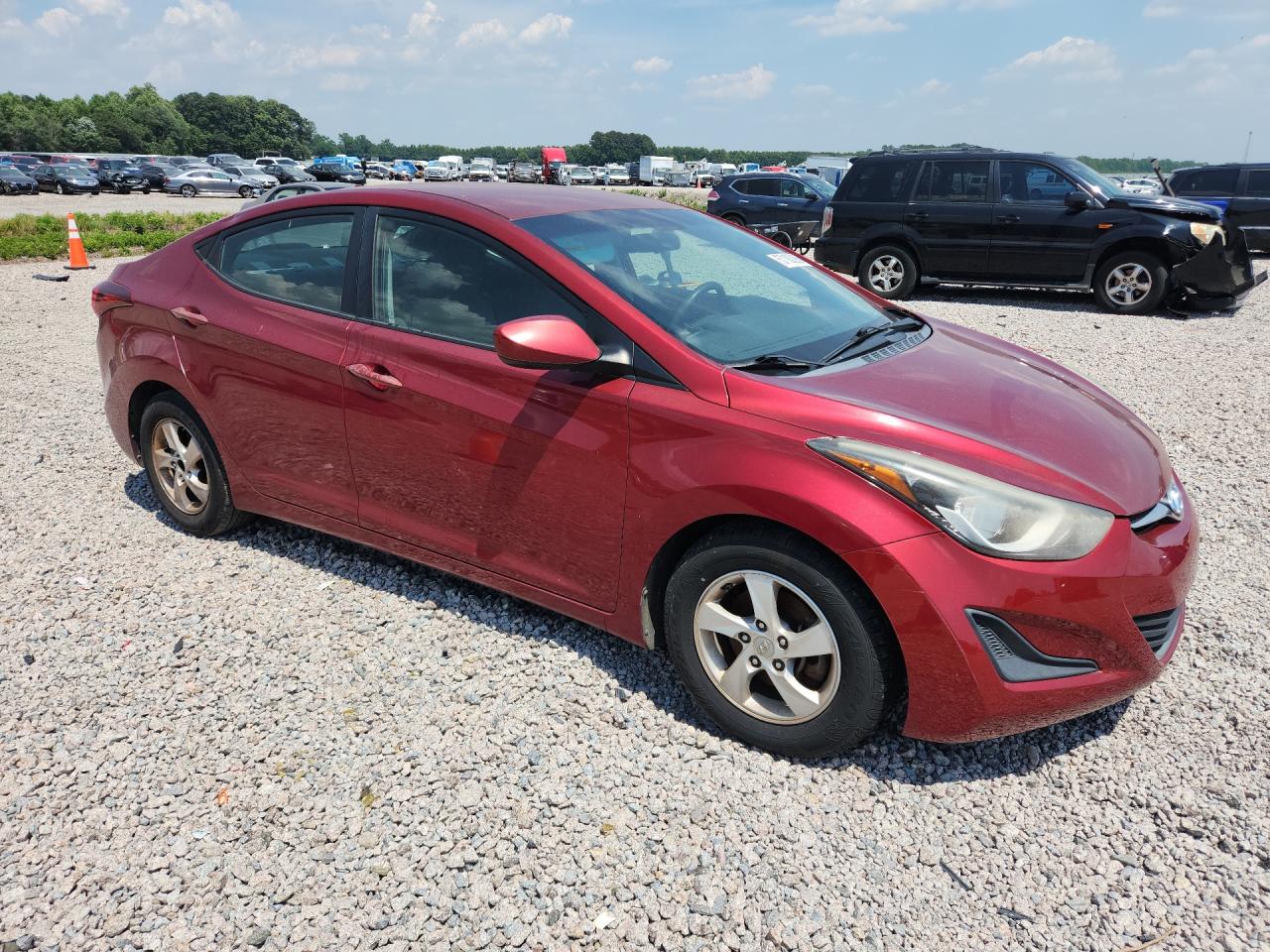 2014 Hyundai Elantra Se Burgundy vin: 5NPDH4AE2EH543081