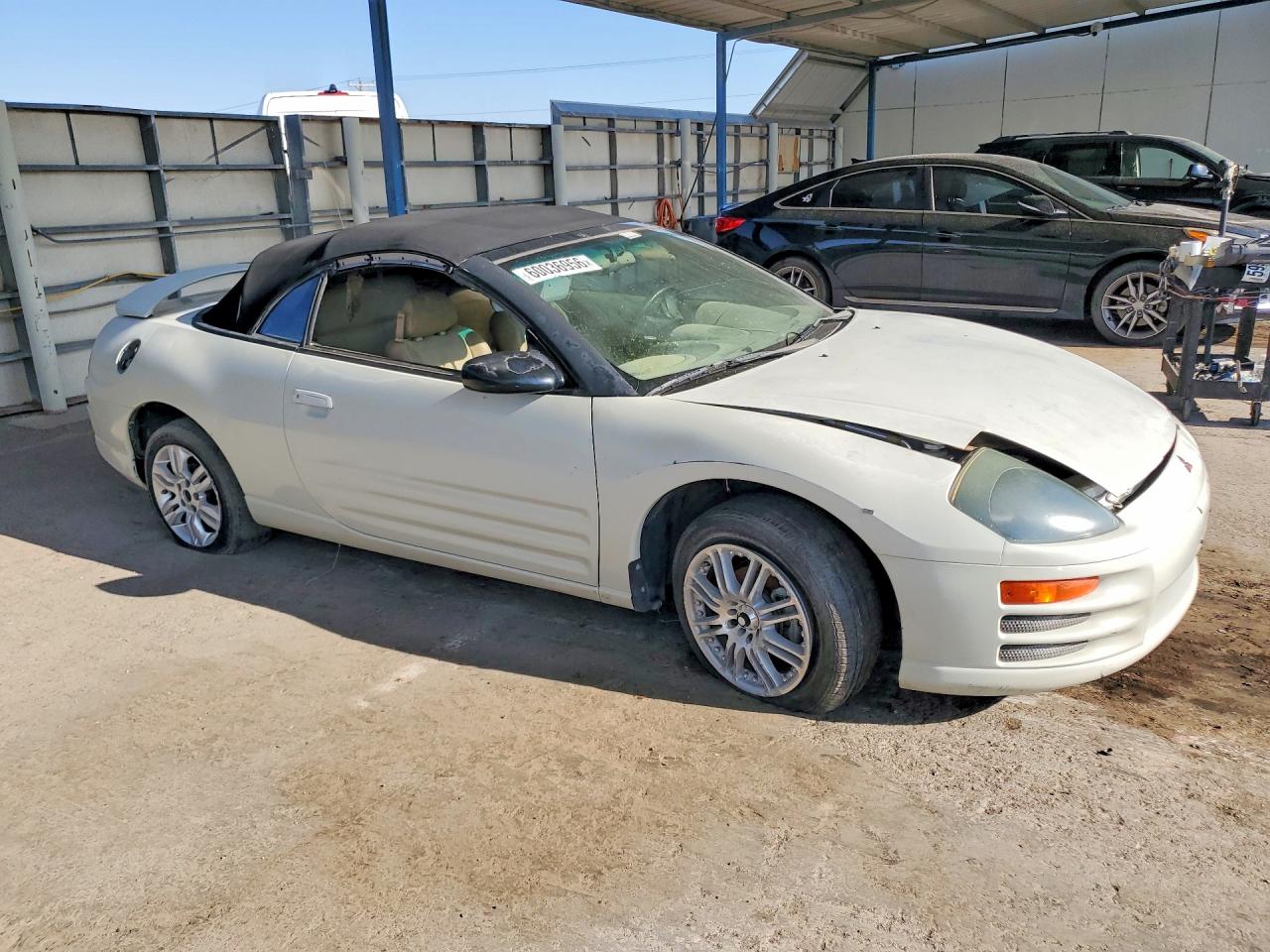 2001 Mitsubishi Eclipse Spyder Gs White vin: 4A3AE35G91E001775