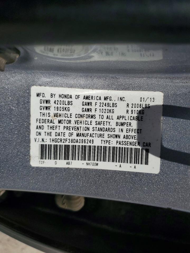 2013 Honda Accord Lx Silver vin: 1HGCR2F38DA096249