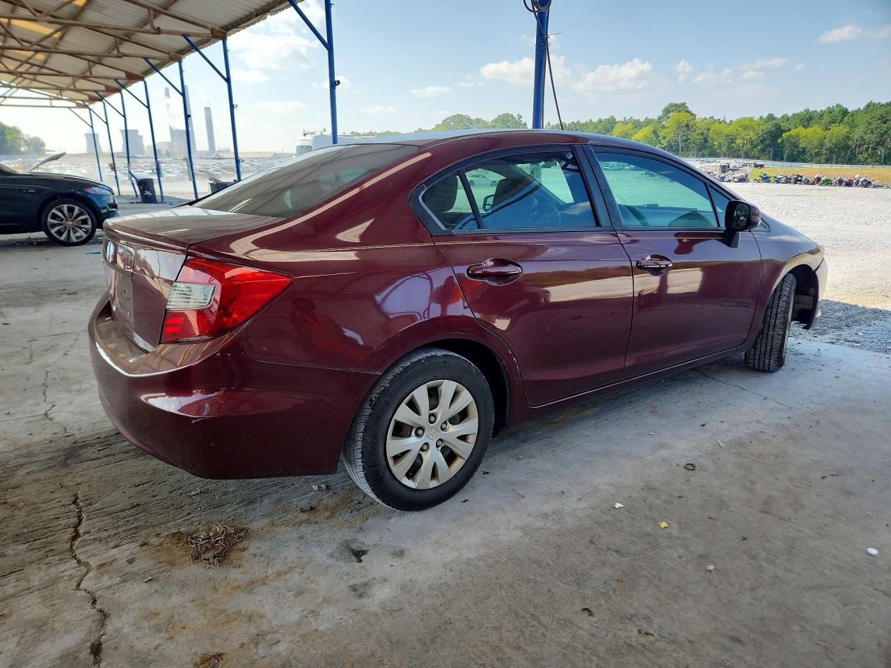 2012 Honda Civic Lx Maroon vin: 2HGFB2F51CH529963