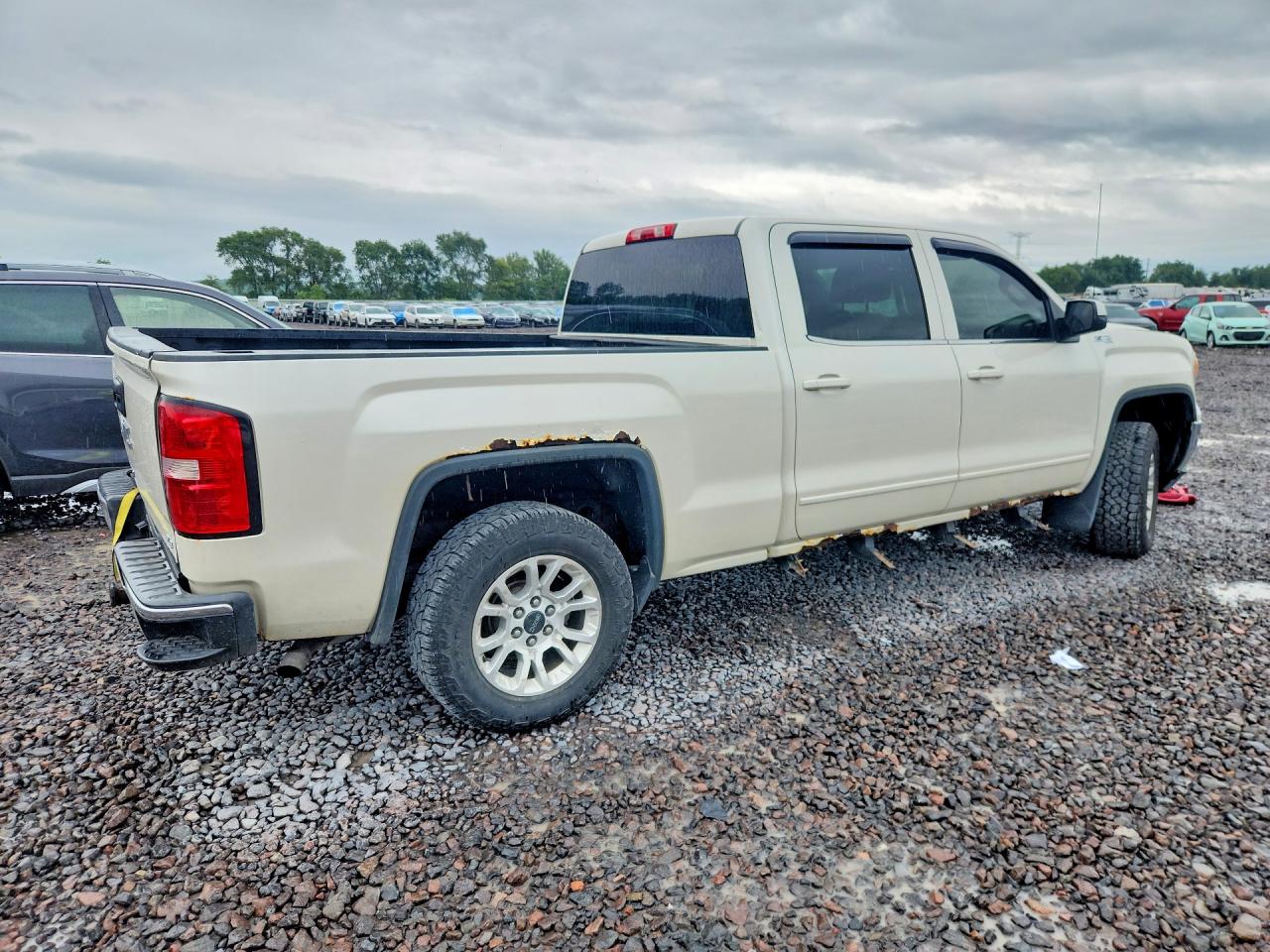 2014 Gmc Sierra K1500 Sle White vin: 3GTU2UEC6EG133385