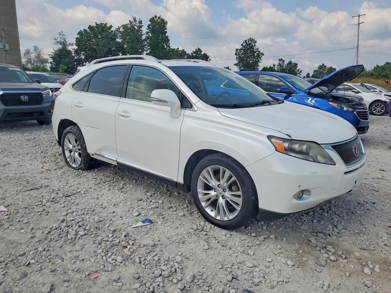 2011 Lexus Rx 450h White vin: JTJBC1BA4B2420859