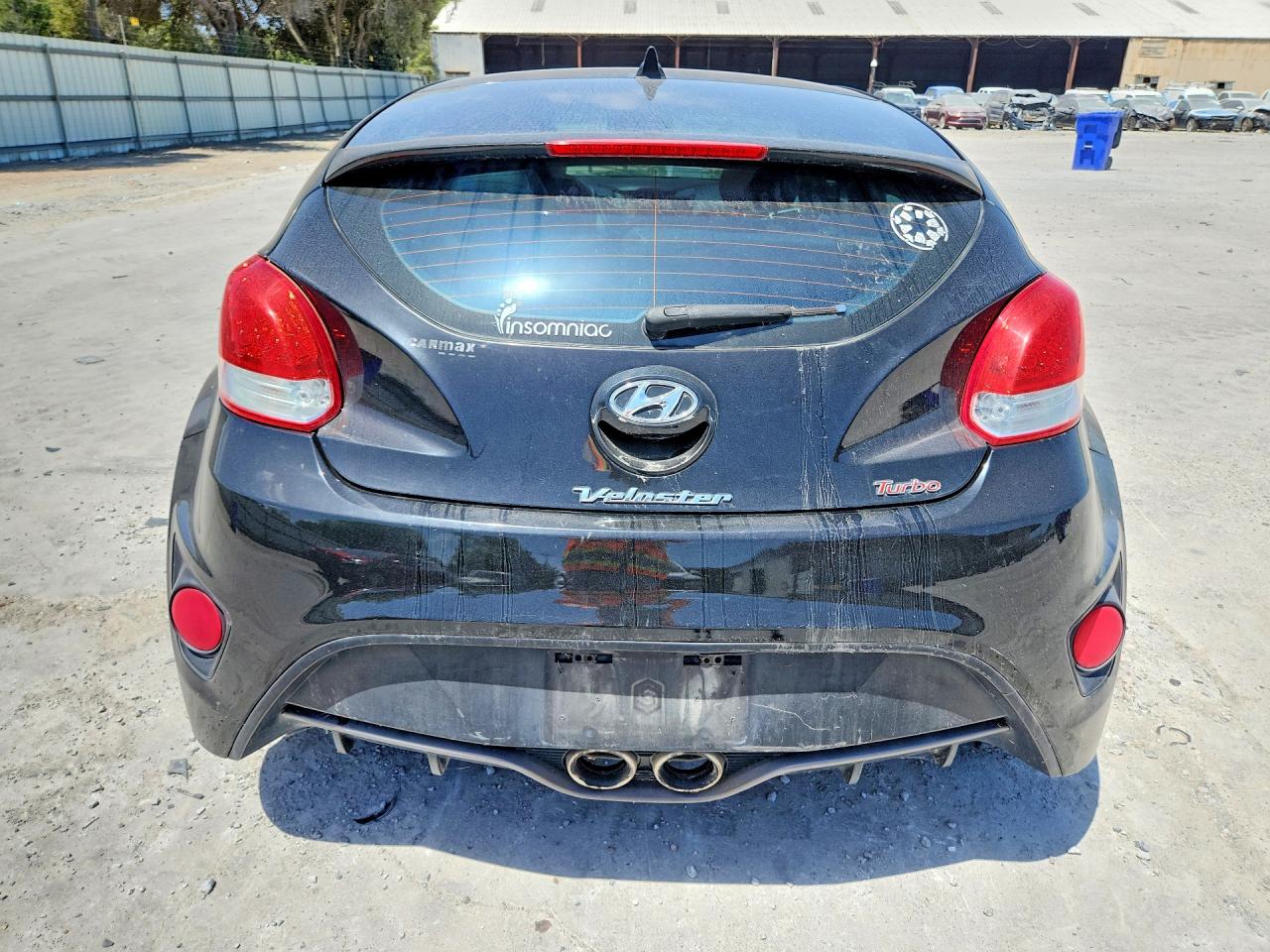 2013 Hyundai Veloster Turbo Black vin: KMHTC6AE2DU102573