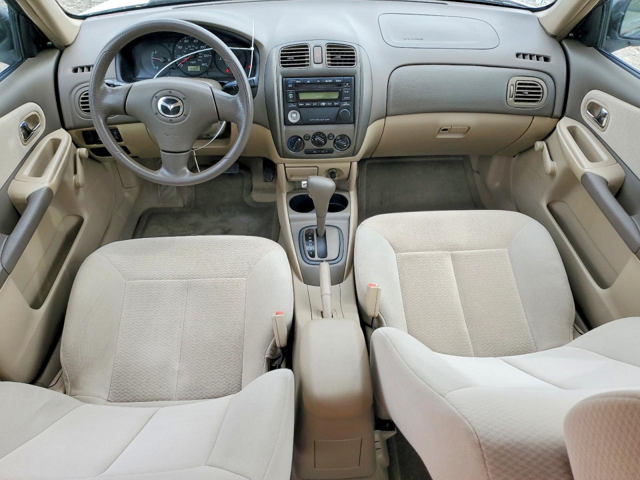 2003 Mazda Protege Dx White vin: JM1BJ225730162982