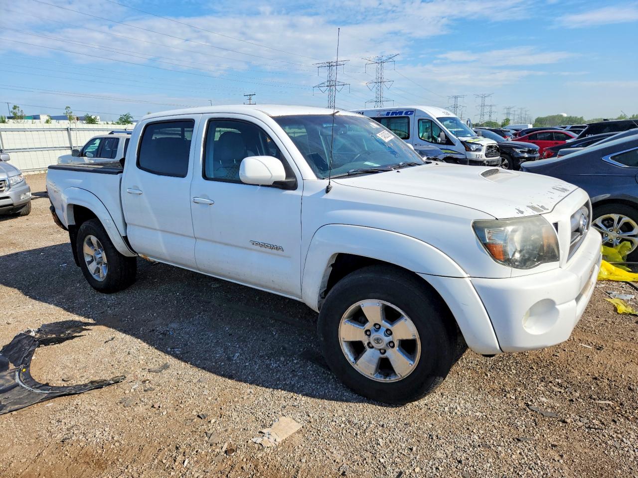 2009 Toyota Tacoma Double Cab Белый vin: 3TMLU42N29M029463