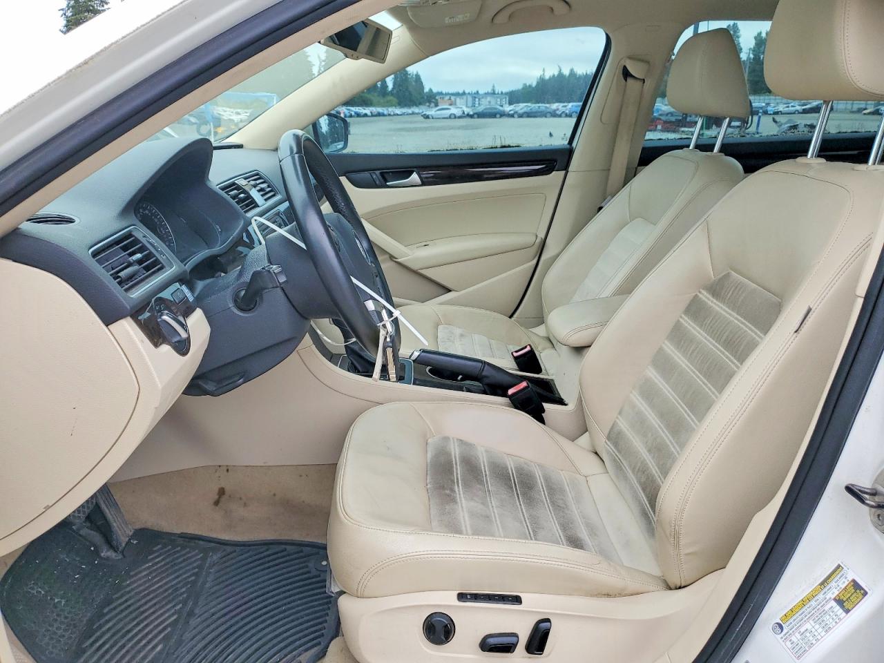 2014 Volkswagen Passat Sel White vin: 1VWCN7A3XEC013387