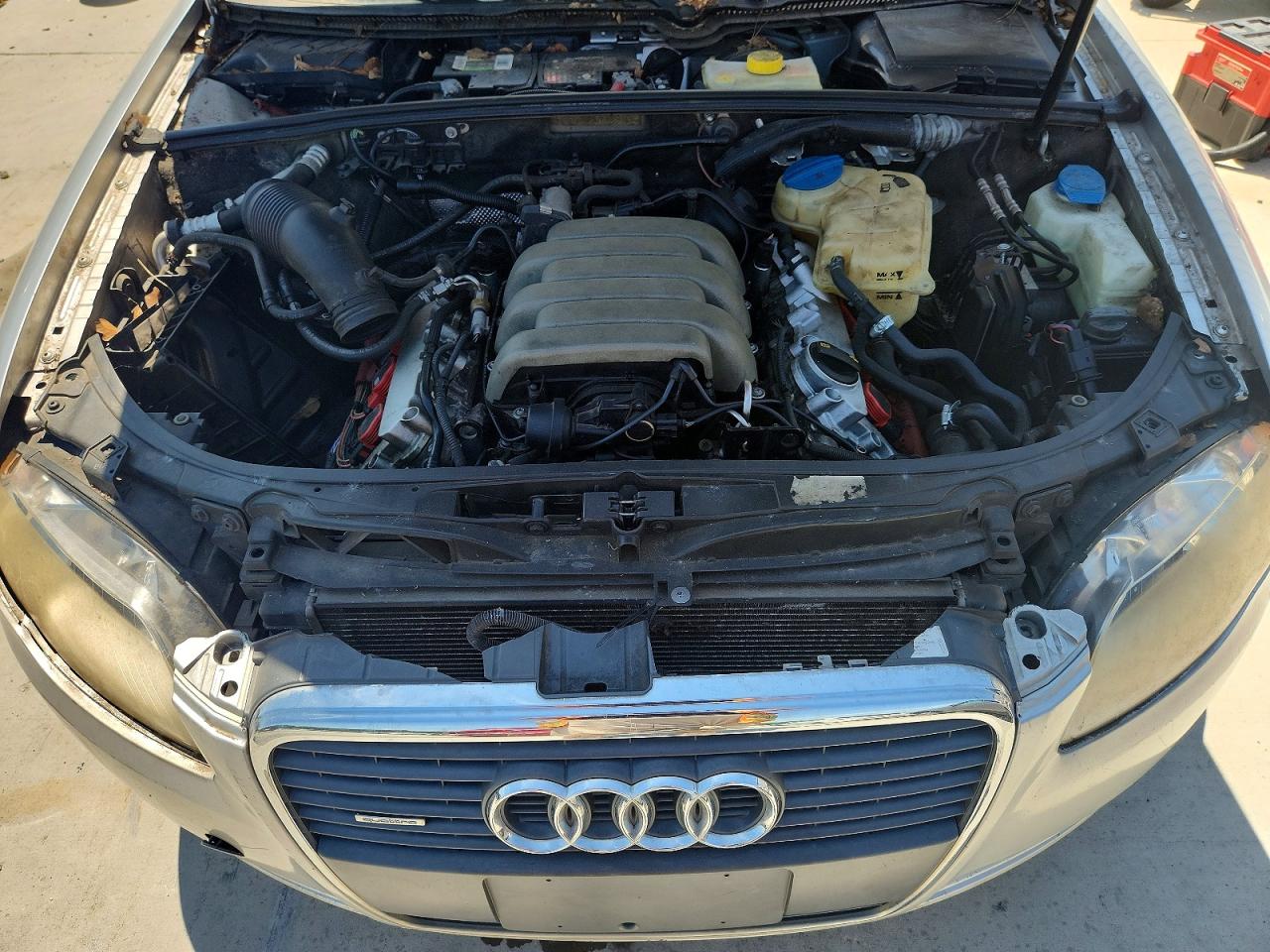 2007 Audi A4 3.2 Quattro Silver vin: WAUDH78E67A132815