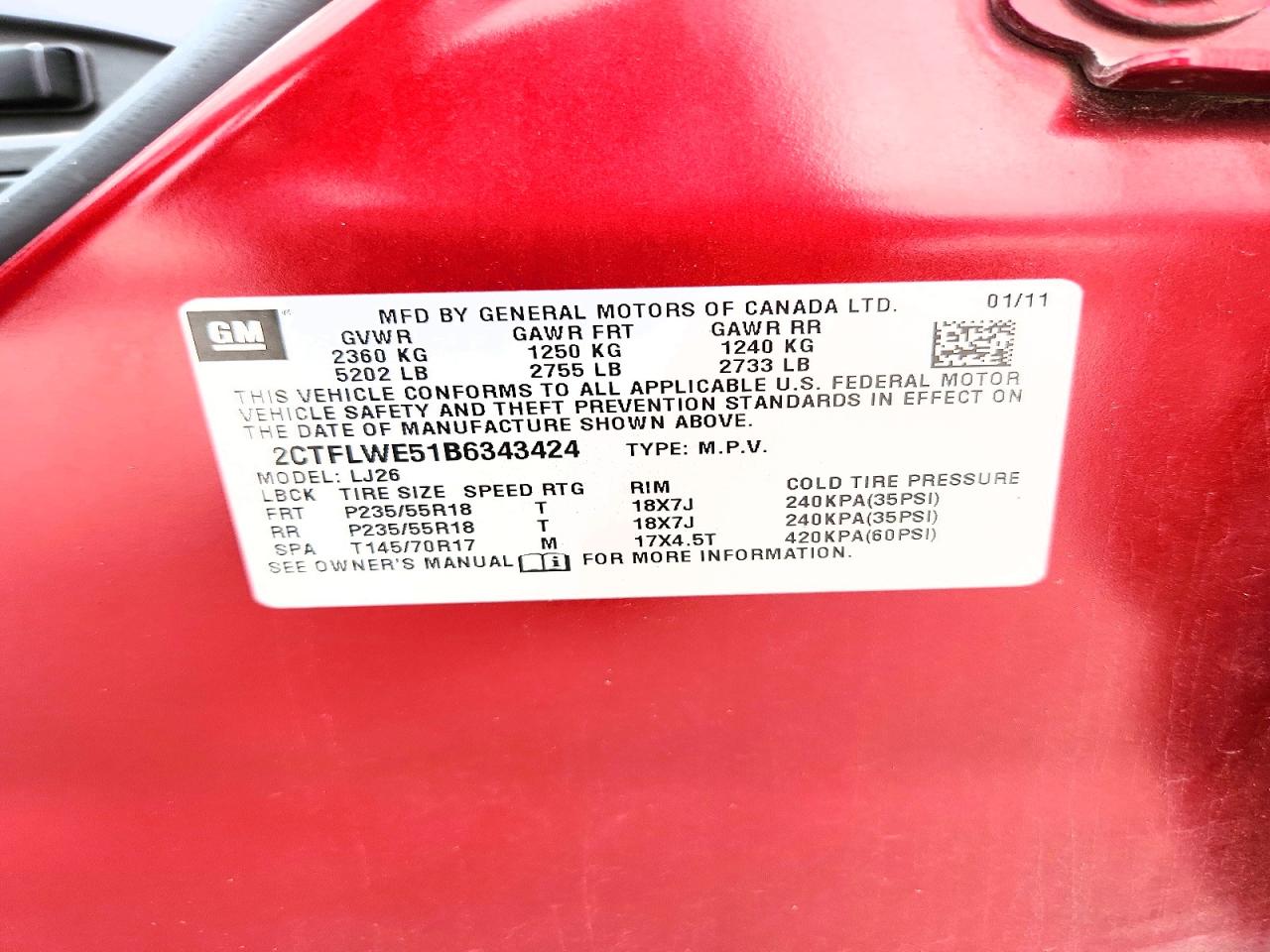 2011 Gmc Terrain Slt Red vin: 2CTFLWE51B6343424