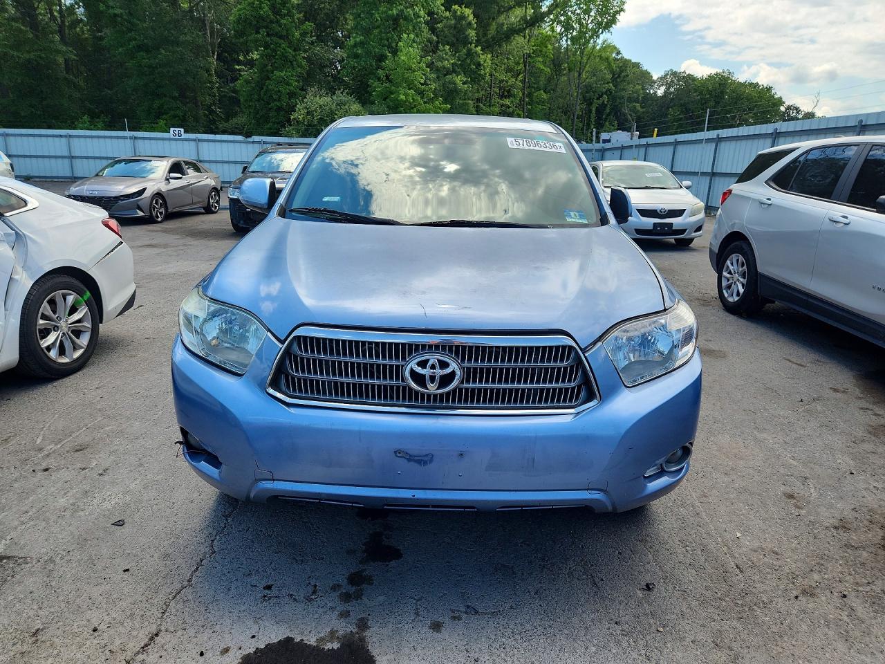 2008 Toyota Highlander Hybrid Blue vin: JTEEW41A482023974
