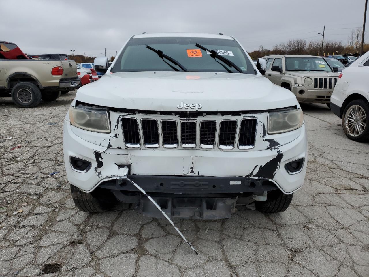 2014 Jeep Grand Cherokee Limited White vin: 1C4RJEBG1EC303385