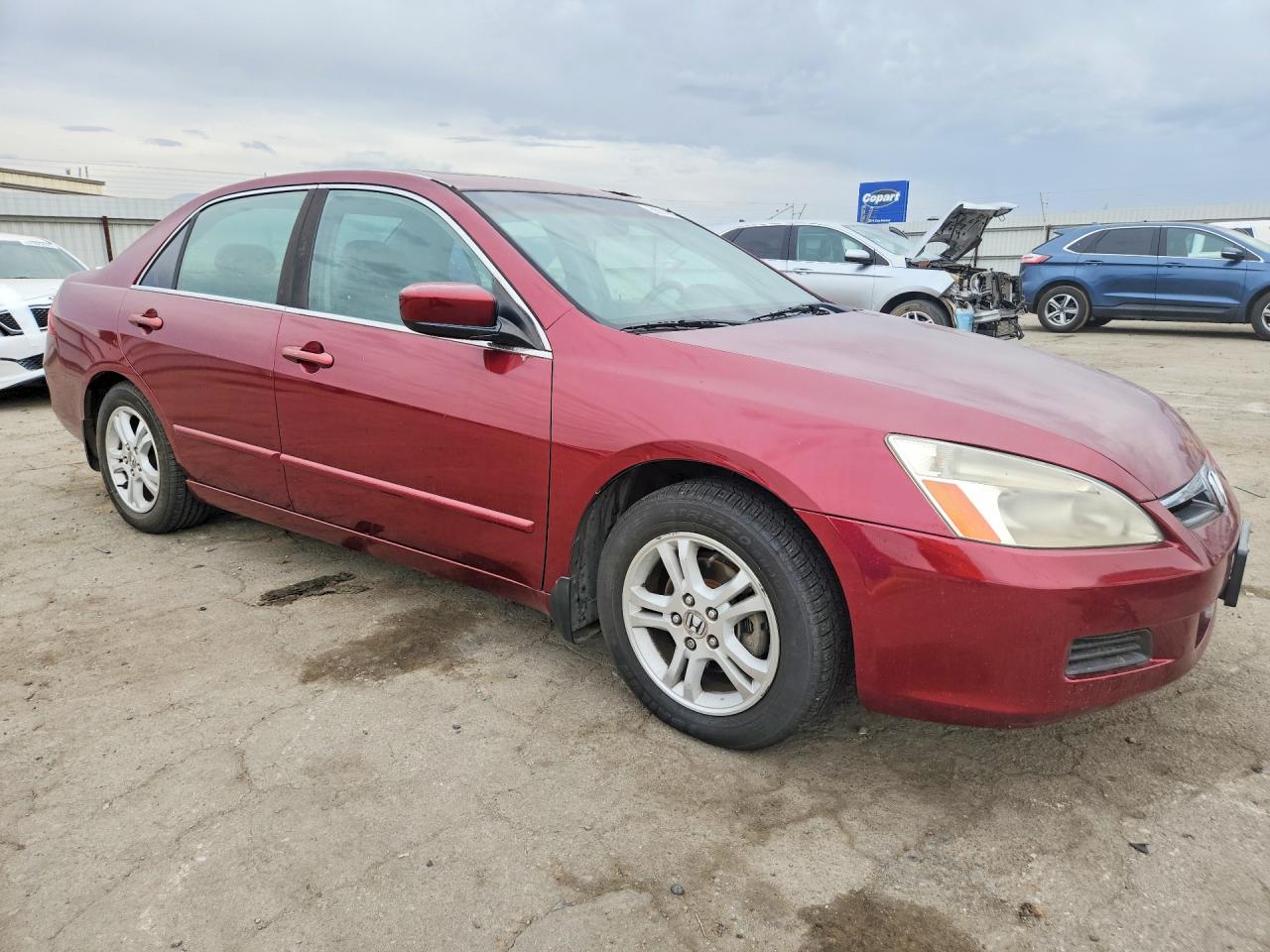 2006 Honda Accord Ex Burgundy vin: 1HGCM56876A182764