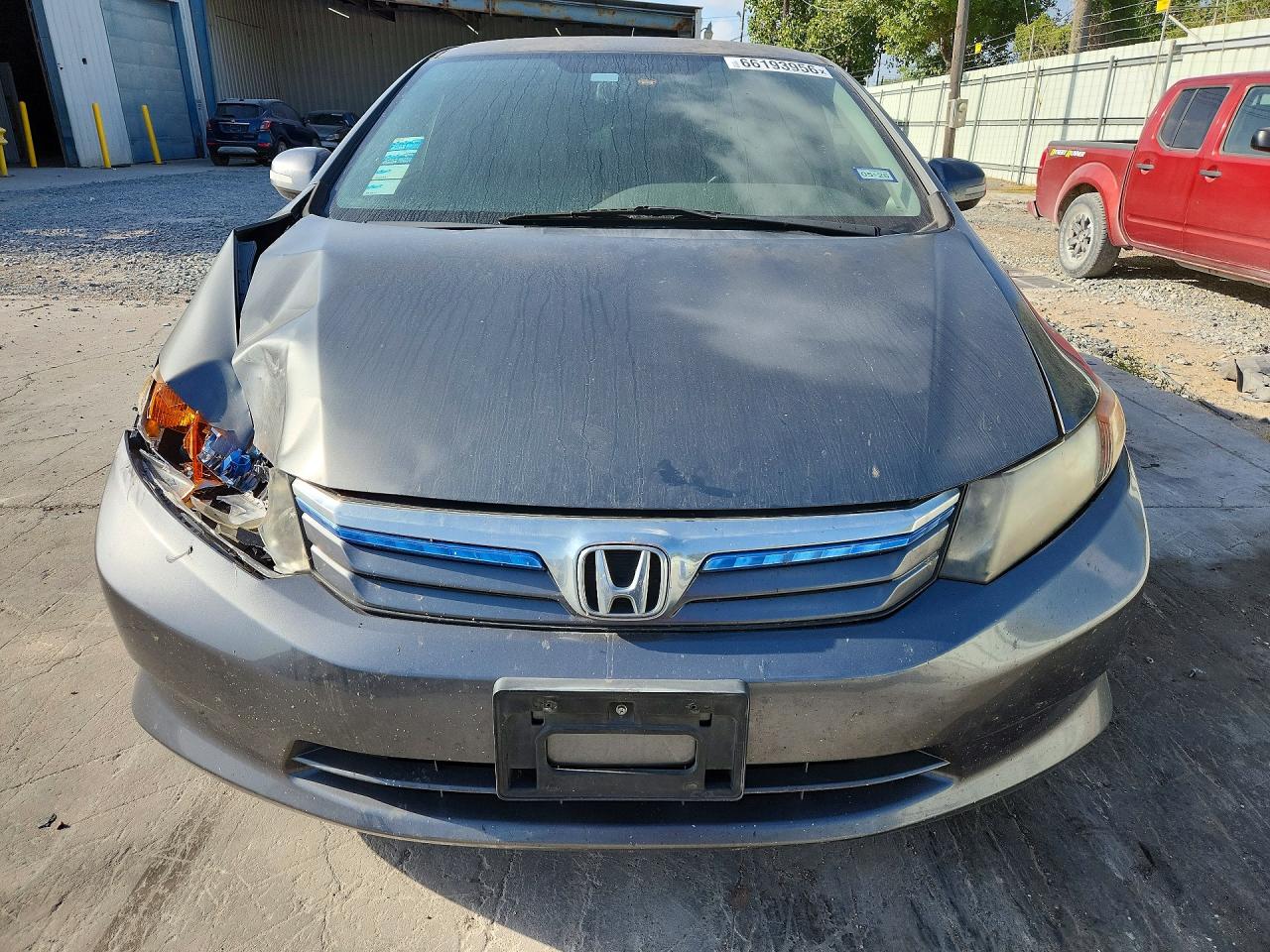 2012 Honda Civic Hybrid Gray vin: JHMFB4F2XCS010692