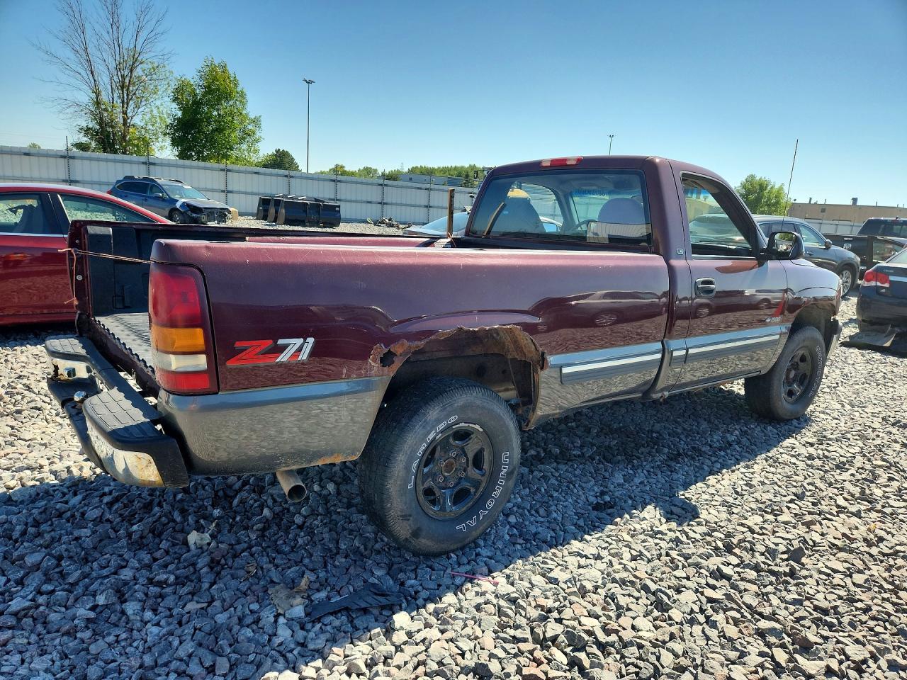2000 Chevrolet Silverado K1500 Red vin: 1GCEK14T6YZ151992