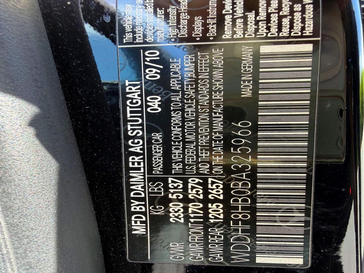 2011 Mercedes-benz E 350 4matic Черный vin: WDDHF8HB0BA325966