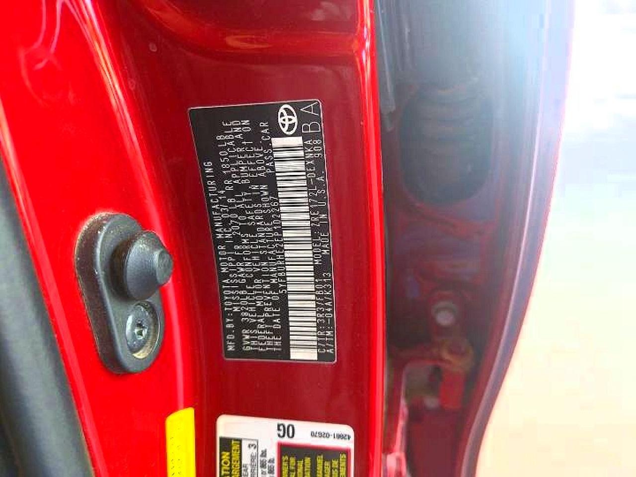 2014 Toyota Corolla Le Red vin: 5YFBURHE2EP102267