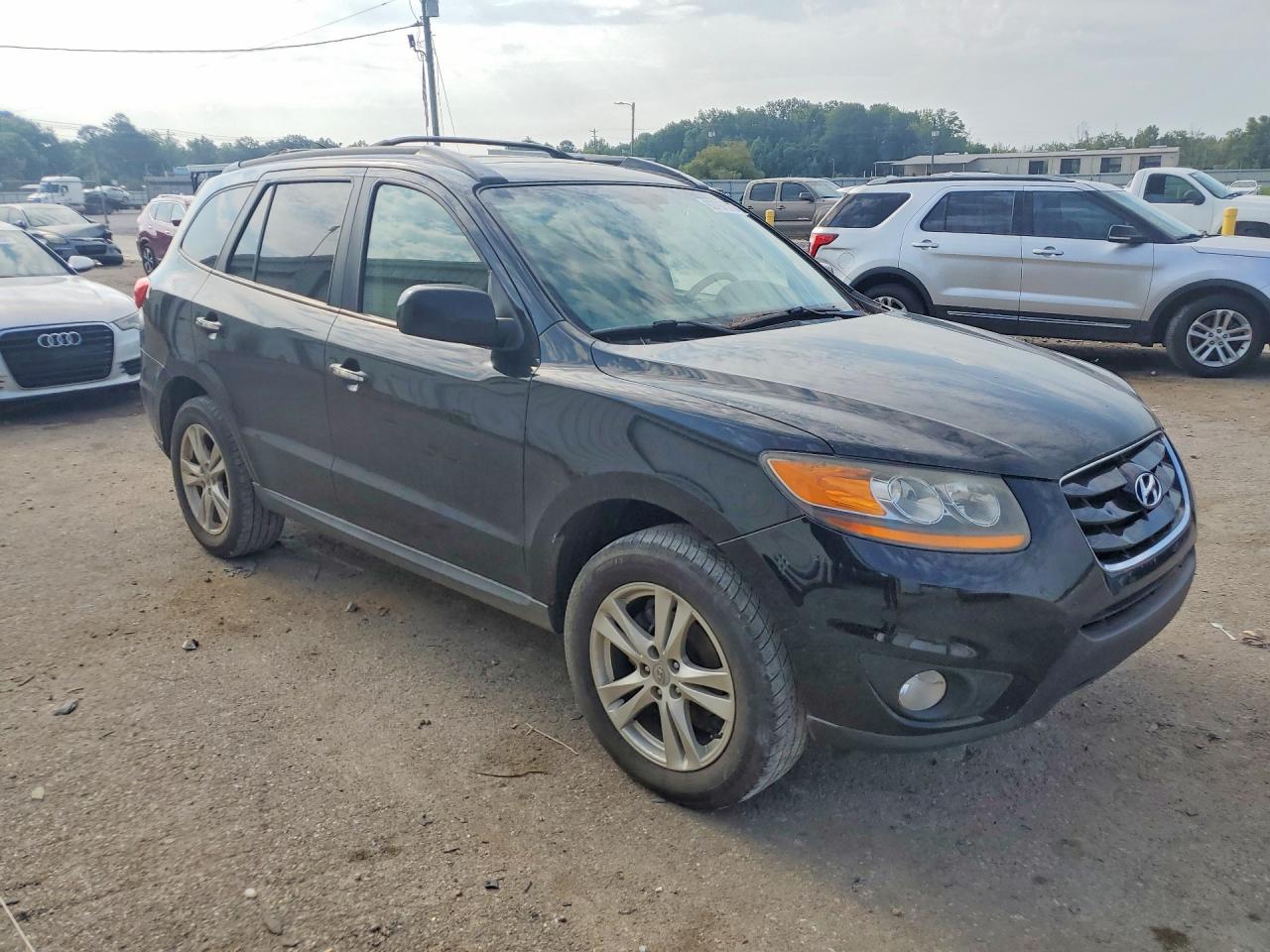 2011 Hyundai Santa Fe Limited Black vin: 5XYZK3AB9BG055188