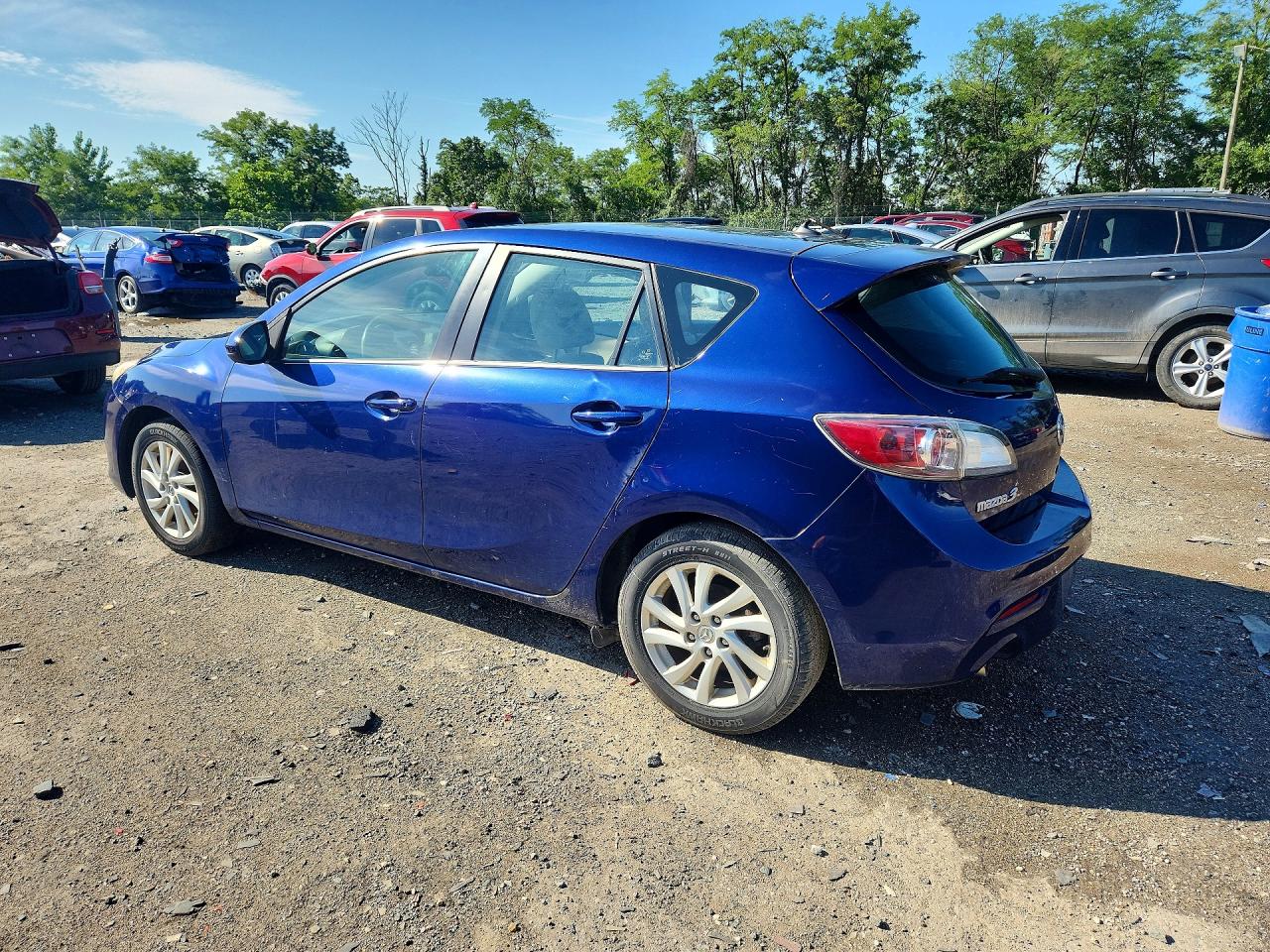 2012 Mazda 3 I Blue vin: JM1BL1L85C1544273