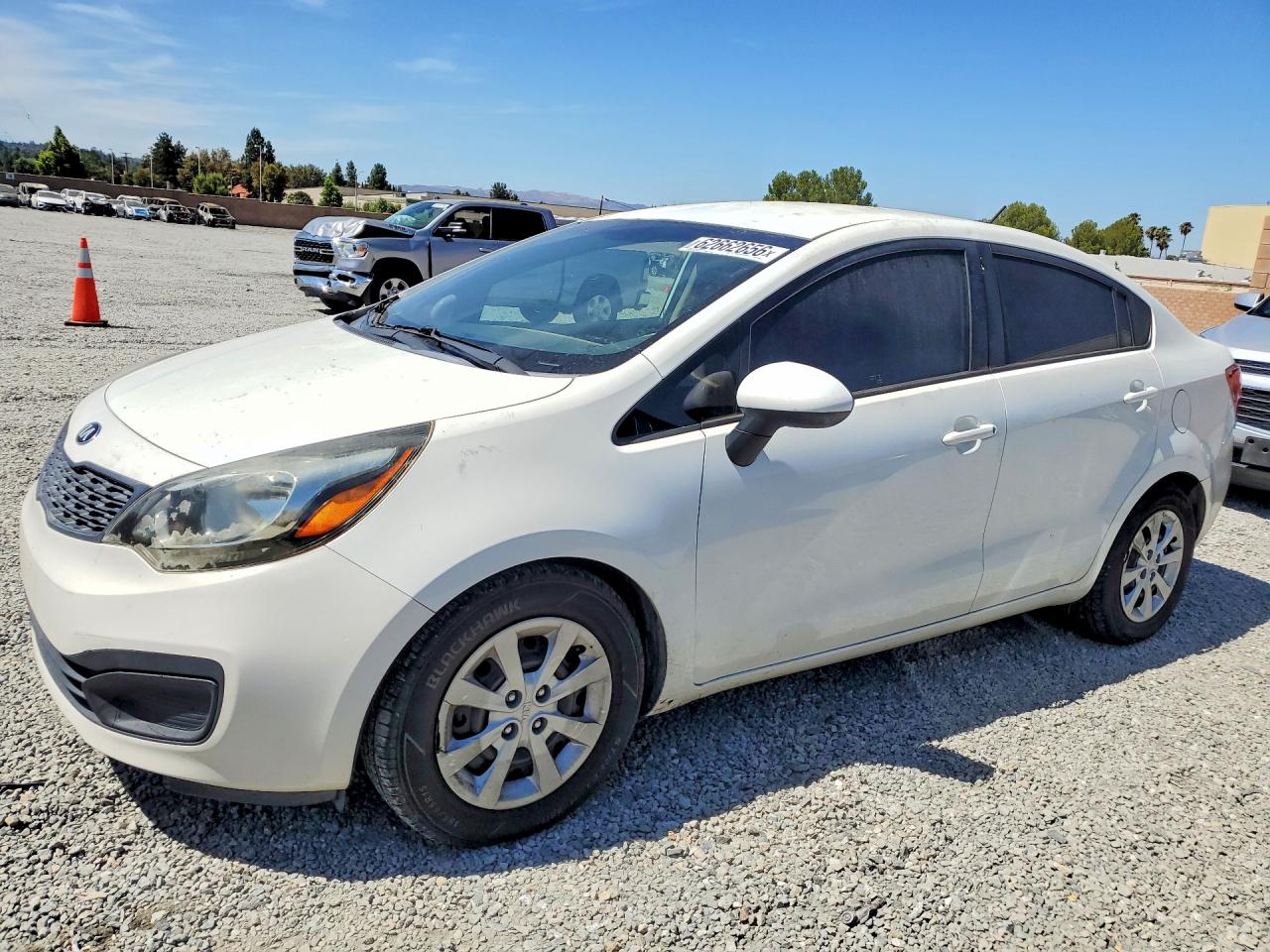 2015 Kia Rio Lx White vin: KNADM4A37F6468980
