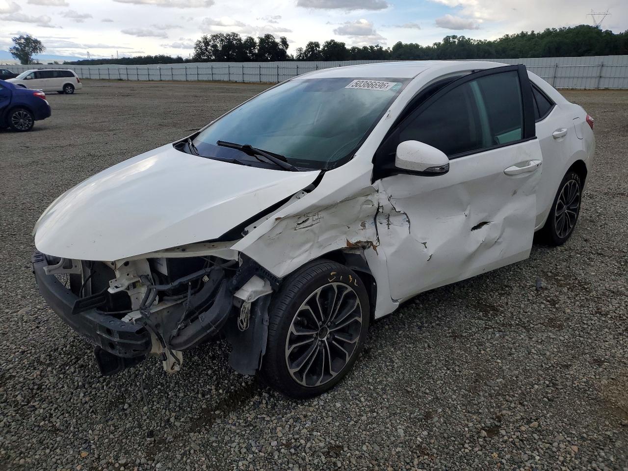 2014 Toyota Corolla S Plus White vin: 5YFBURHE8EP160576