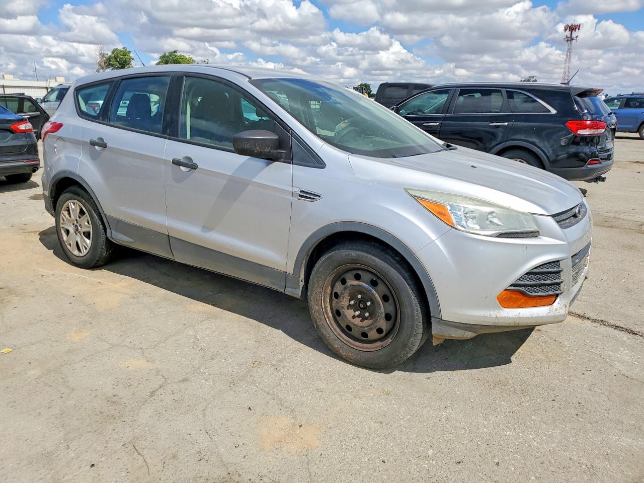 2014 Ford Escape S Silver vin: 1FMCU0F76EUD80656