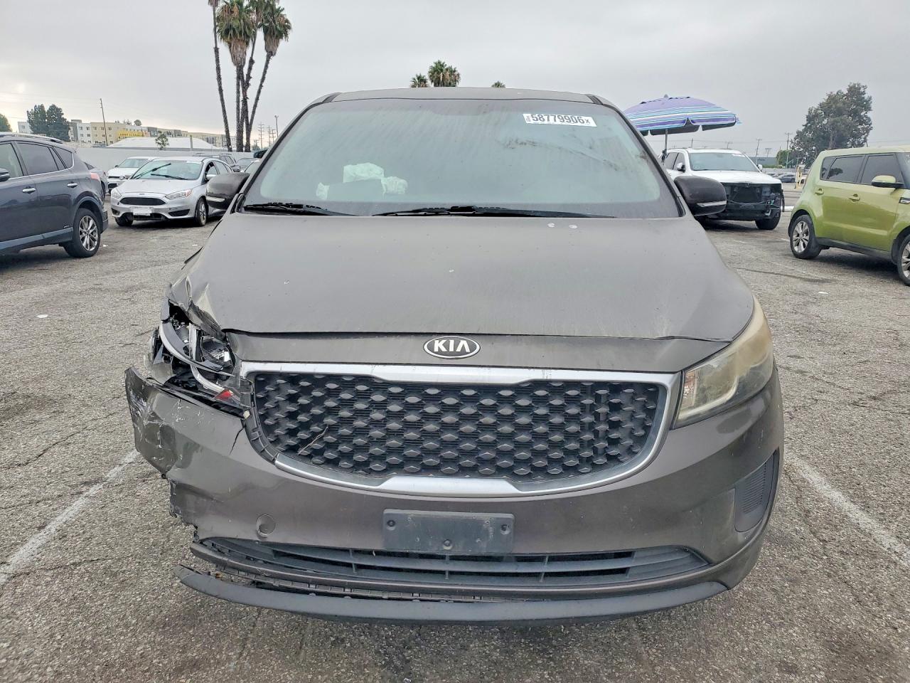 2015 Kia Sedona Lx Gray vin: KNDMB5C16F6027996