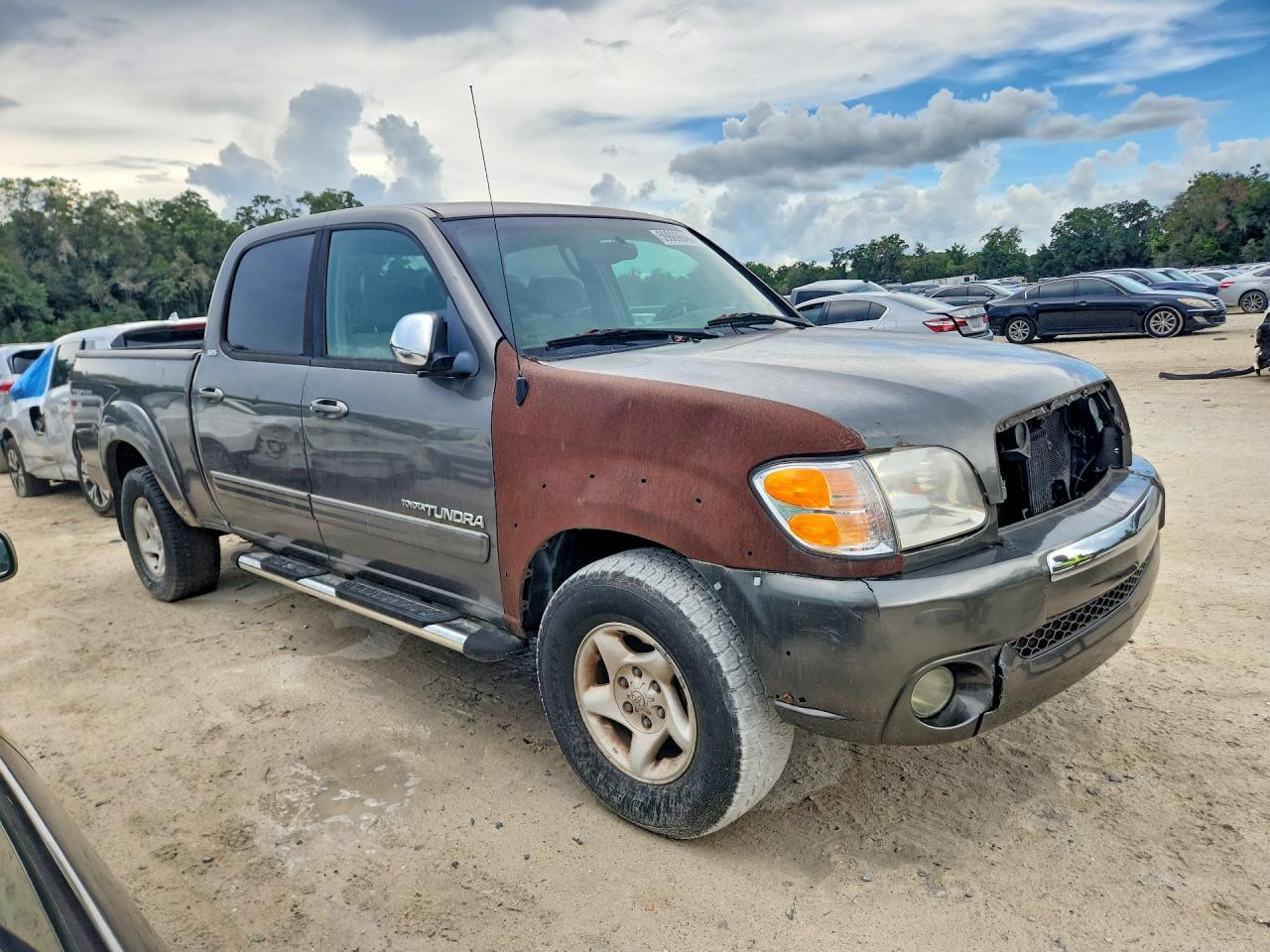 2004 Toyota Tundra Double Cab Sr5 Gray vin: 5TBET34174S440083