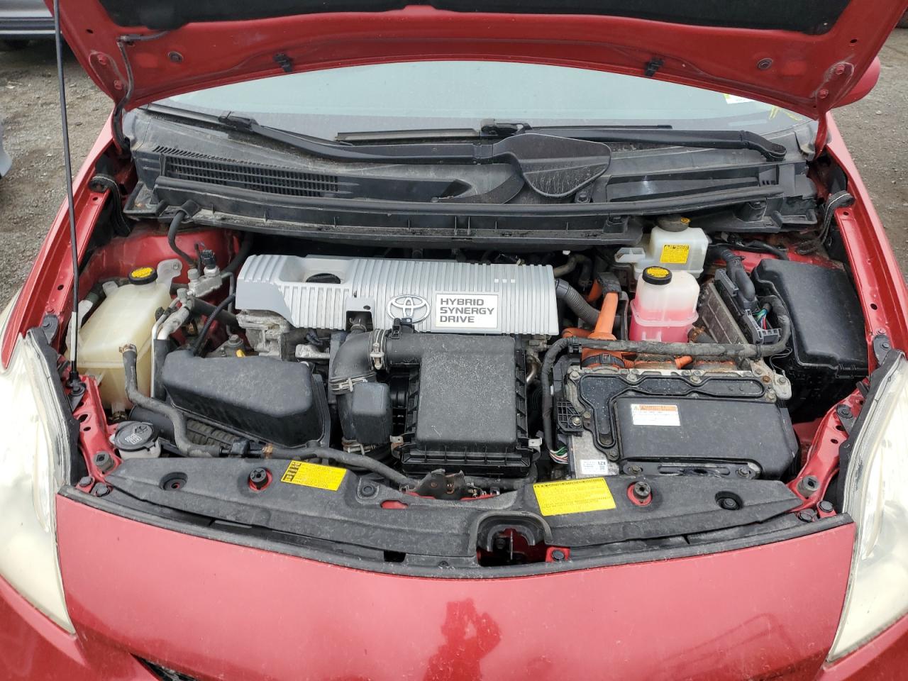 2014 Toyota Prius Red vin: JTDKN3DU4E1746526